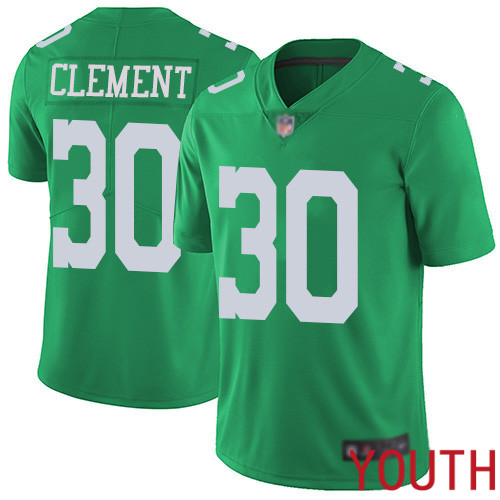 Youth Philadelphia Eagles #30 Corey Clement Limited Green Rush Vapor Untouchable NFL Jersey Football->youth nfl jersey->Youth Jersey